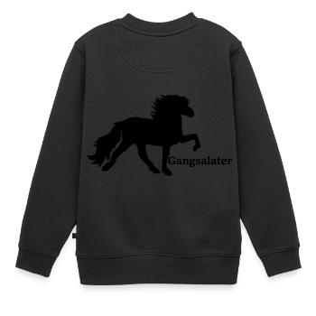 Gangsalater schwarz - Kinder Premium Organic Sweatshirt - Schwarz - Hinten - AI Model Kid Female (0cm)