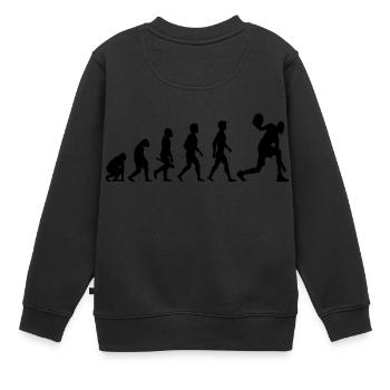 basketball korbball dribbling dunking center team4 - Kinder Premium Organic Sweatshirt - Schwarz - Hinten - AI Model Kid Female (0cm)