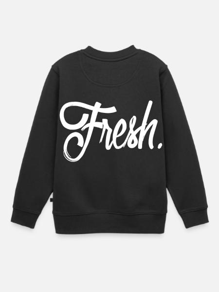 blanc frais - Sweat Premium enfant bio - noir