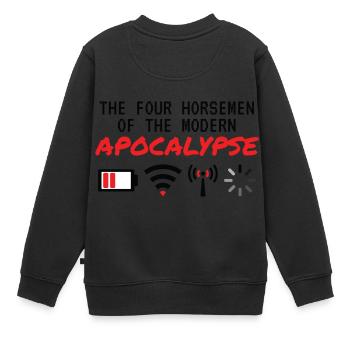 The Four Horsemen Of The Modern Apocalypse - Kinder Premium Organic Sweatshirt - Schwarz - Hinten - AI Model Kid Female (0cm)