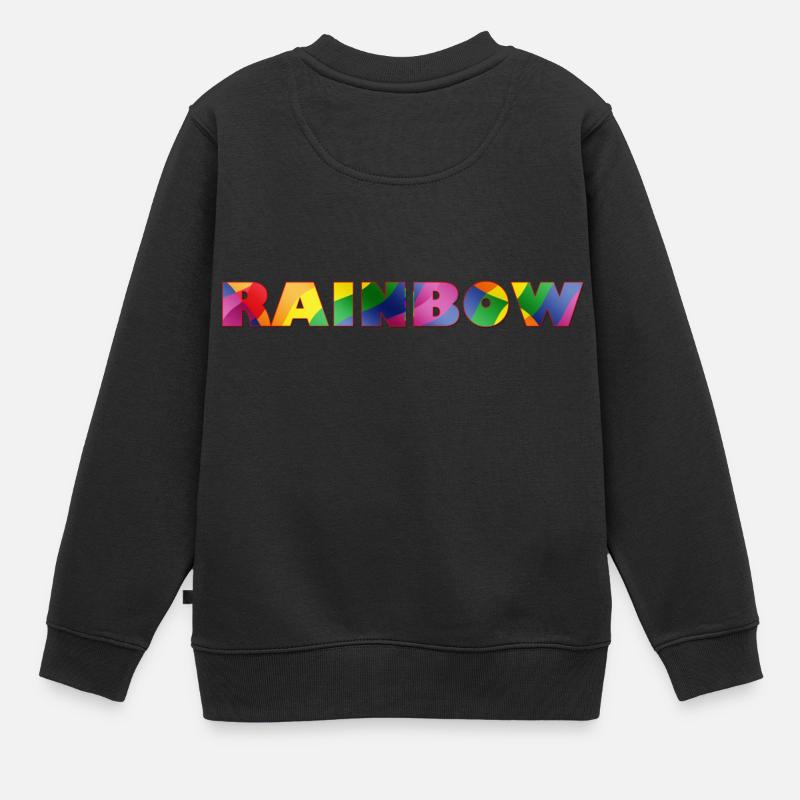RAINBOW - Kids Premium Organic Sweatshirt - black