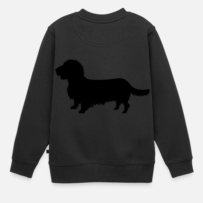 Rauhaardackel - Kinder Premium Organic Sweatshirt - Schwarz