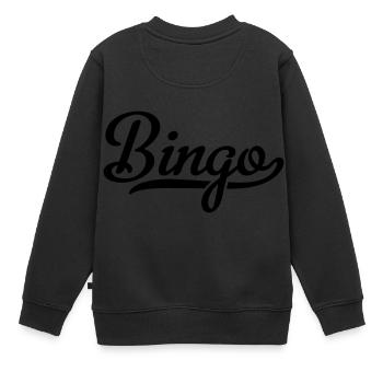 BINGO - Kinder Premium Organic Sweatshirt - Schwarz - Hinten - AI Model Kid Female (0cm)