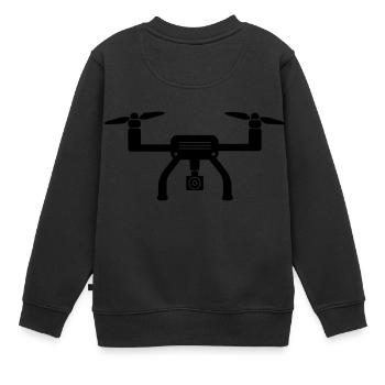 Drohne - Kinder Premium Organic Sweatshirt - Schwarz - Hinten - AI Model Kid Female (0cm)