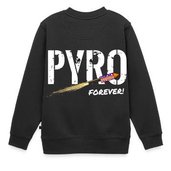 Pyro Forever Rakete - Kinder Premium Organic Sweatshirt - Schwarz - Hinten - AI Model Kid Female (0cm)