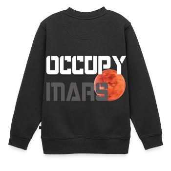 OCCUPY MARS - Kinder Premium Organic Sweatshirt - Schwarz - Hinten - AI Model Kid Female (0cm)