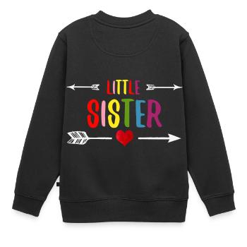 Petite soeur soeur soeur amour - Sweat Premium enfant bio - noir - Dos - AI Model Kid Female (0cm)