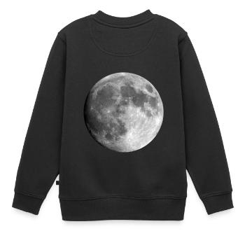 Pleine lune nouvelle lune Luna - Sweat Premium enfant bio - noir - Dos - AI Model Kid Female (0cm)
