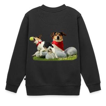 Jack Russel Terrier - Kinder Premium Organic Sweatshirt - Schwarz - Hinten - AI Model Kid Female (0cm)