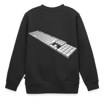 Tastatur - Kinder Premium Organic Sweatshirt - Schwarz - Hinten - AI Model Kid Female (0cm)