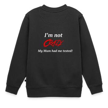 Crazy Cooper - Kinder Premium Organic Sweatshirt - Schwarz - Hinten - AI Model Kid Female (0cm)