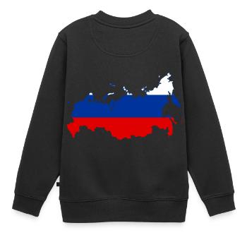 Russland - Kinder Premium Organic Sweatshirt - Schwarz - Hinten - AI Model Kid Female (0cm)