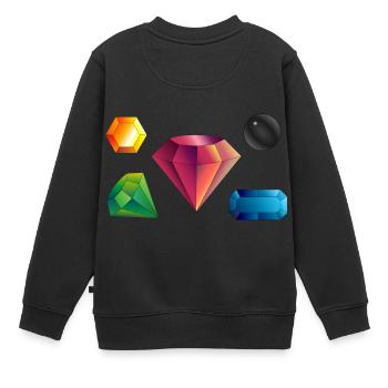 bergarbeiter miner bergwerk mine coal kohle9 - Kinder Premium Organic Sweatshirt - Schwarz - Hinten - AI Model Kid Female (0cm)