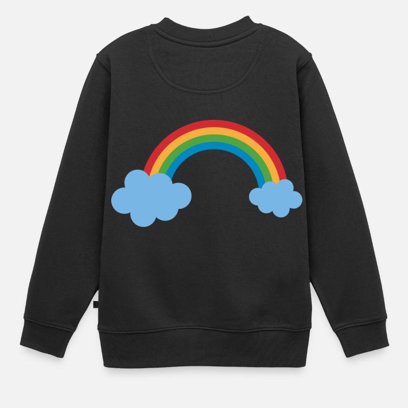 arc-en-ciel - Sweat Premium enfant bio - noir