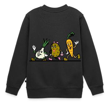 légume - Sweat Premium enfant bio - noir - Dos - AI Model Kid Female (0cm)