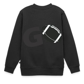 aller idées cadeaux de football - Sweat Premium enfant bio - noir - Dos - AI Model Kid Female (0cm)