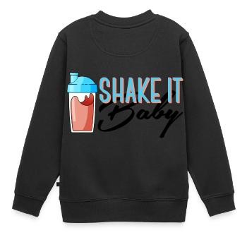 Shake it Baby - Kinder Premium Organic Sweatshirt - Schwarz - Hinten - AI Model Kid Female (0cm)