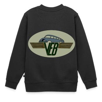 VEB Kraftverkehr - Kinder Premium Organic Sweatshirt - Schwarz - Hinten - AI Model Kid Female (0cm)