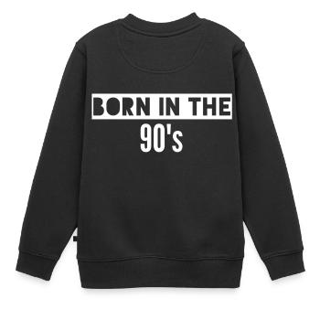Né dans les années 90 - Sweat Premium enfant bio - noir - Dos - AI Model Kid Female (0cm)