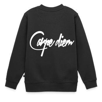Carpe diem - Sweat Premium enfant bio - noir - Dos - AI Model Kid Female (0cm)
