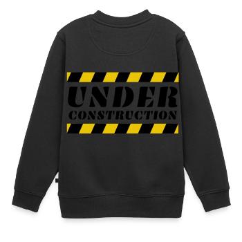 Under Construction - Kinder Premium Organic Sweatshirt - Schwarz - Hinten - AI Model Kid Female (0cm)