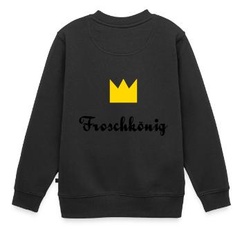 Froschkönig - Traumprinz - Traummann - Kinder Premium Organic Sweatshirt - Schwarz - Hinten - AI Model Kid Female (0cm)