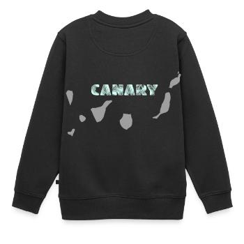CANARIES - Sweat Premium enfant bio - noir - Dos - AI Model Kid Female (0cm)