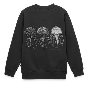 Quallen die durchsichtigen Herrscher des Meeres - Kinder Premium Organic Sweatshirt - Schwarz - Hinten - AI Model Kid Female (0cm)