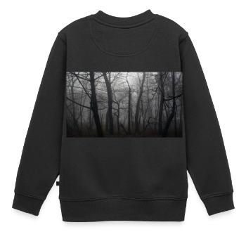 Wald - Kinder Premium Organic Sweatshirt - Schwarz - Hinten - AI Model Kid Female (0cm)