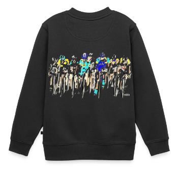 Radfahrer in der Tour - Kinder Premium Organic Sweatshirt - Schwarz - Hinten - AI Model Kid Female (0cm)