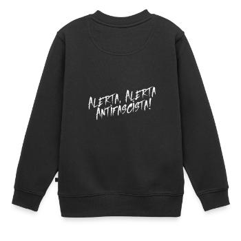 alerta - Sweat Premium enfant bio - noir - Dos - AI Model Kid Female (0cm)