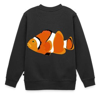 Clownfisch - Kinder Premium Organic Sweatshirt - Schwarz - Hinten - AI Model Kid Female (0cm)