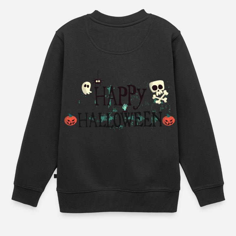 Happy Halloween - Sweat Premium enfant bio - noir