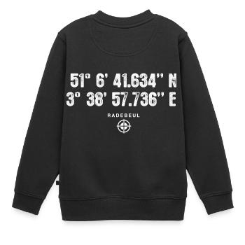 Radebeul Geocacher Geschenk Standort GPS Stadt - Kinder Premium Organic Sweatshirt - Schwarz - Hinten - AI Model Kid Female (0cm)