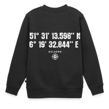 Geldern Geocacher Geschenk Standort GPS Stadt - Kinder Premium Organic Sweatshirt - Schwarz - Hinten - AI Model Kid Female (0cm)