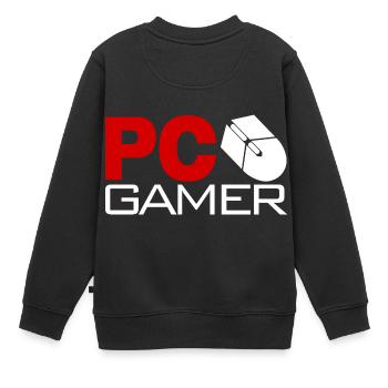PC Gamer Computer Gaming Gift Gift Idea - Kids Premium Organic Sweatshirt - black - Back - AI Model Kid Female (0cm)