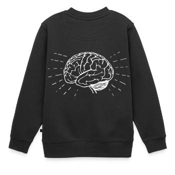 cerveau cerveau cerveau médecine cerveau idée chirurgie - Sweat Premium enfant bio - noir - Dos - AI Model Kid Female (0cm)