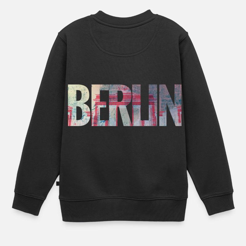 Berlin - Sweat Premium enfant bio - noir