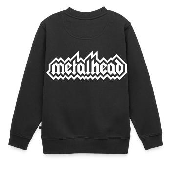 metalhead - Kinder Premium Organic Sweatshirt - Schwarz - Hinten - AI Model Kid Female (0cm)