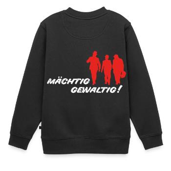 Kult - Mächtig gewaltig! - DDR TV - Kinder Premium Organic Sweatshirt - Schwarz - Hinten - AI Model Kid Female (0cm)