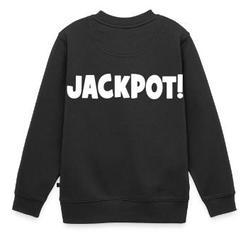 Jackpot - Kinder Premium Organic Sweatshirt - Schwarz - Hinten - AI Model Kid Female (0cm)