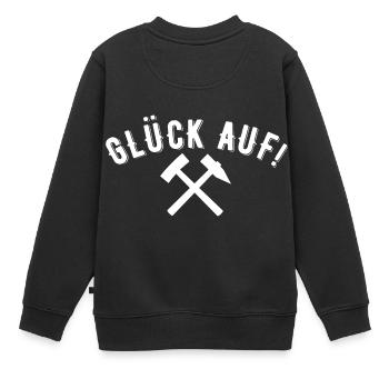 Glück auf! Bergbau Klopfer und Eisen Vintage-look - Kinder Premium Organic Sweatshirt - Schwarz - Hinten - AI Model Kid Female (0cm)