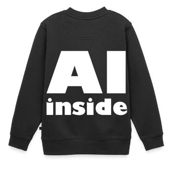 Clever - Kinder Premium Organic Sweatshirt - Schwarz - Hinten - AI Model Kid Female (0cm)