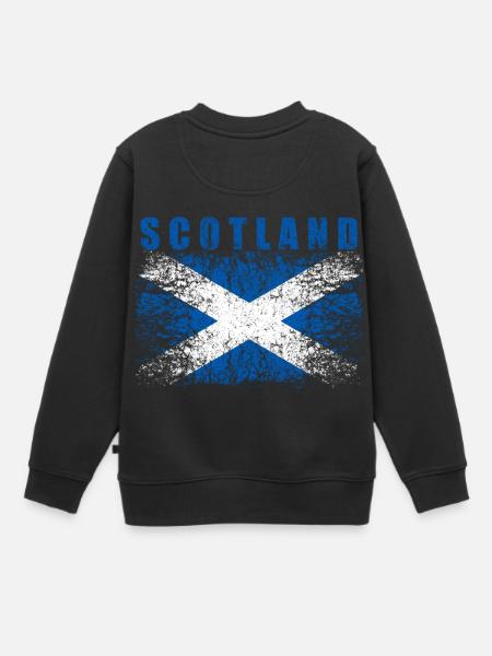 Ecosse drapeau 008 dessins ronds - Sweat Premium enfant bio - noir