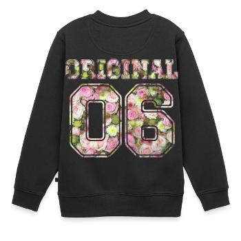 Original 06 - Kinder Premium Organic Sweatshirt - Schwarz - Hinten - AI Model Kid Female (0cm)