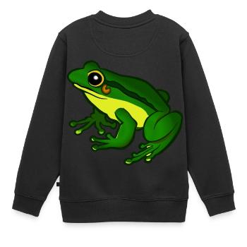 grenouille - Sweat Premium enfant bio - noir - Dos - AI Model Kid Female (0cm)