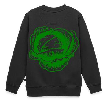 blumenkohl cauliflower halloween gemuese vegetable - Kinder Premium Organic Sweatshirt - Schwarz - Hinten - AI Model Kid Female (0cm)