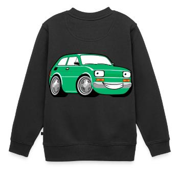 voiture de course vert dessin animé enfant en bas âge classique - Sweat Premium enfant bio - noir - Dos - AI Model Kid Female (0cm)