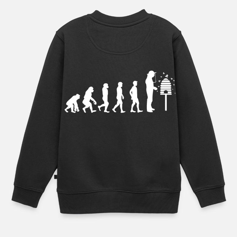 cadeau T-shirt - Apiculteurs Evolution - Sweat Premium enfant bio - noir