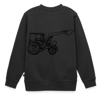 tractor - Kids Premium Organic Sweatshirt - black - Back - AI Model Kid Female (0cm)